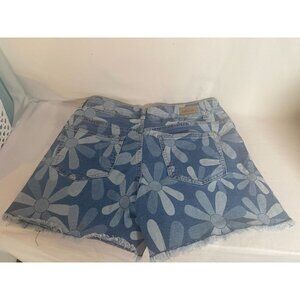 Jordache Girls Size 18 Denim Floral  cut off shorts with pockets